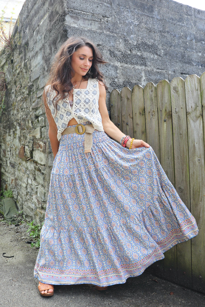Mosaic printed skirt