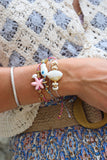 Trio of ceramic beaded bracelets