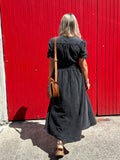 Button down denim dress (Black)