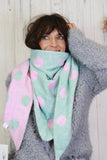 Soft blue polka dot scarf