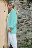 Soft knit sea green cardigan