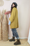 Knit cardigan with pockets(Ochre)