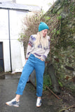 Teal mom jeans