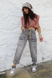 Barrel leg cargo jeans