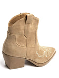 Western embroidered ankle boots