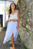 Blue stripe skirt