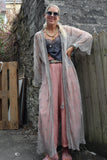 Floral crochet lace kimono (Grey)