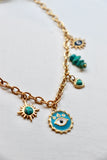 Evil eye charm necklace