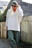 V neck knit jumper (Oatmeal)