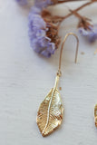 Simple drop leaf earrings