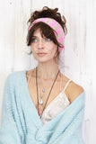 Stripe bow headband (Pink)