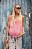 Crochet cami (Pink)