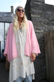 Soft knit pink cardigan
