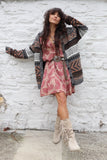 Flared sleeve paisley tunic