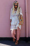 Floral lace tunic (Ecru)
