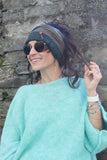 Multiway stripe beanie (Deep green)