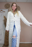 Long crochet kimono cardigan