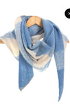 Light blue check scarf