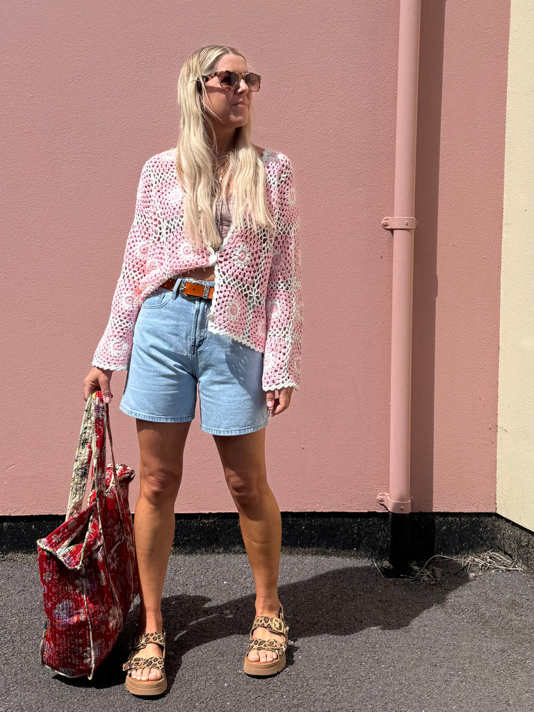 Boyfriend denim shorts