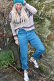 Teal mom jeans