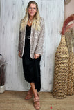 Sequin velvet blazer