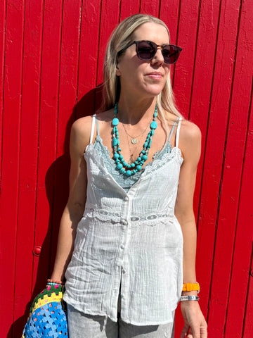 Cheesecloth Button up cami