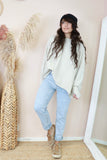 Beige soft knit sweater