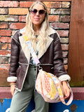 Patchwork mini duffle bag (Yellow)