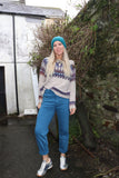 Teal mom jeans