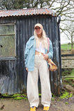 Barrel leg jeans (Cream)