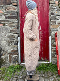 Long cable knit cardigan