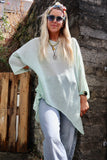Light knit top (Sea green)