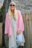 Soft knit pink cardigan