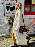 Long crochet kimono cardigan