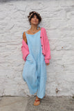 Dusty blue overalls