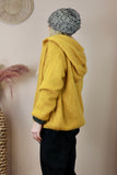 Mustard hooded cardigan