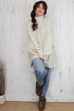 Oversized cream jumper