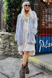 Fluffy grey  jacket