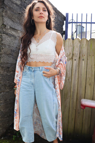 Lace balcony bralette (White)