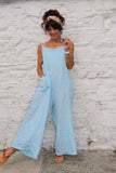 Dusty blue overalls