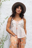Sequin beaded chiffon cami