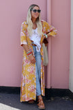 Floral mustard shirt dress