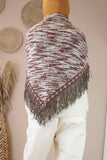 Striped scarf with fringe