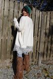 Lace trim soft knit jumper