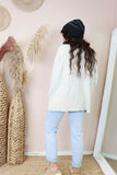 Beige soft knit sweater