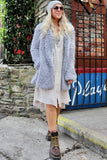 Fluffy grey  jacket