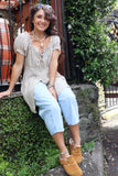 Peasant long line blouse