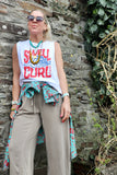 Swell and curl sleeveless tee