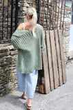 Open knit cardigan (Khaki)