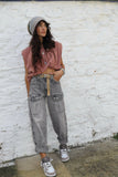 Barrel leg cargo jeans